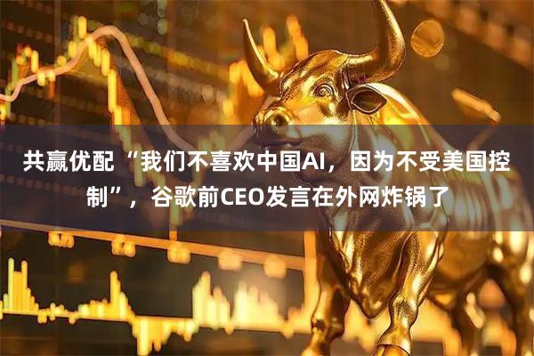 共赢优配 “我们不喜欢中国AI，因为不受美国控制”，谷歌前CEO发言在外网炸锅了